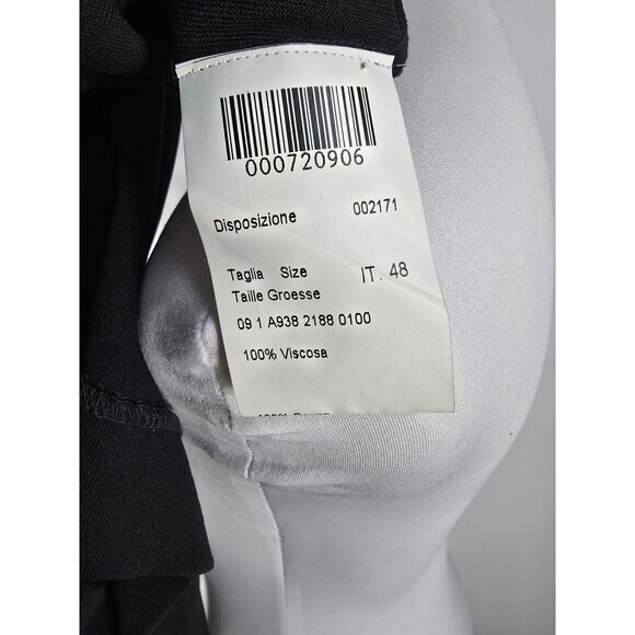 Piazza Sempione Little Black MIDI Dress Cap sleeves IT 48 - Picture 9 of 10